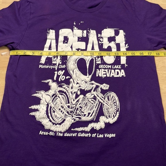 Area 51 Groom Lake Motorcycle Club 2015 T Shirt, Women Size M - Picture 3 of 11